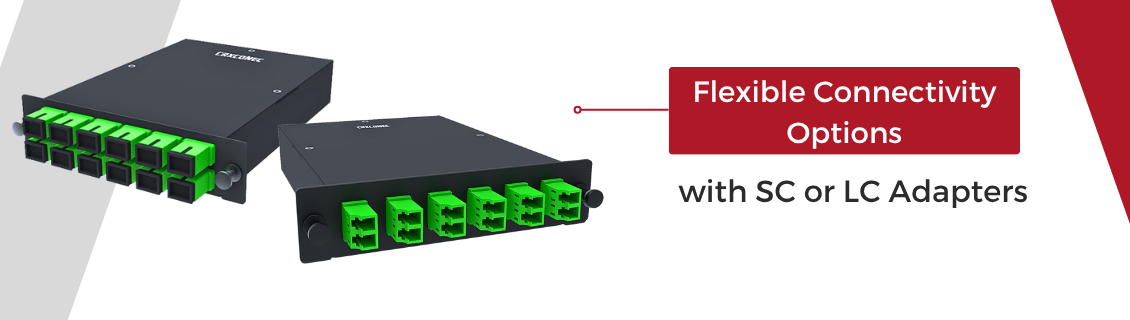 LGX glasvezel-splicecassette met SC/LC-adapteropties